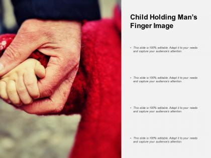 Child holding mans finger image