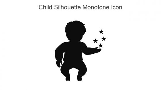 Child Silhouette Monotone Icon In Powerpoint Pptx Png And Editable Eps Format