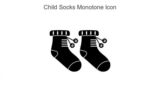 Child Socks Monotone Icon In Powerpoint Pptx Png And Editable Eps Format