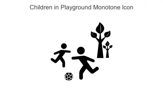 Children In Playground Monotone Icon In Powerpoint Pptx Png And Editable Eps Format