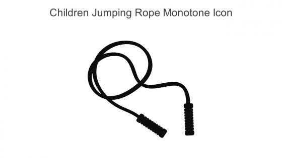 Children Jumping Rope Monotone Icon In Powerpoint Pptx Png And Editable Eps Format