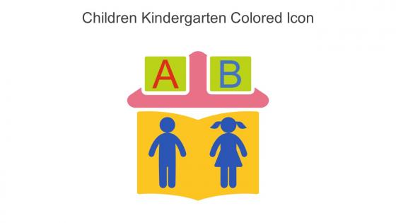 Children Kindergarten Colored Icon In Powerpoint Pptx Png And Editable Eps Format