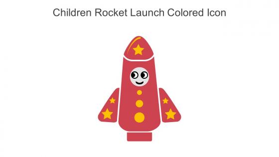 Children Rocket Launch Colored Icon In Powerpoint Pptx Png And Editable Eps Format