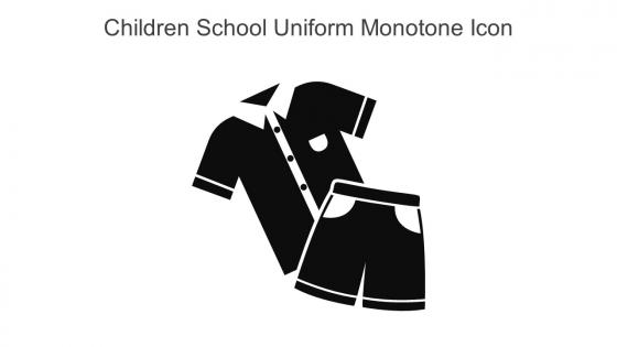 Children School Uniform Monotone Icon In Powerpoint Pptx Png And Editable Eps Format