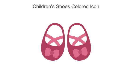 Childrens Shoes Colored Icon In Powerpoint Pptx Png And Editable Eps Format
