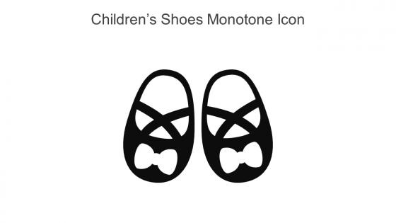 Childrens Shoes Monotone Icon In Powerpoint Pptx Png And Editable Eps Format