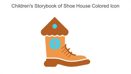 Childrens Storybook Of Shoe House Colored Icon In Powerpoint Pptx Png And Editable Eps Format