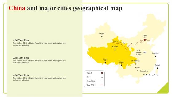 China And Major Cities Geographical Map