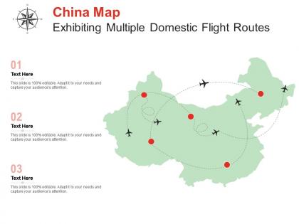 China map exhibiting multiple domestic flight routes