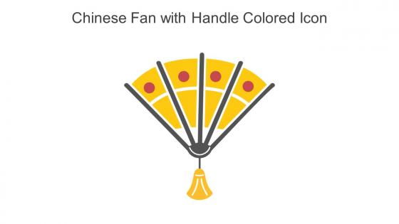 Chinese Fan With Handle Colored Icon In Powerpoint Pptx Png And Editable Eps Format