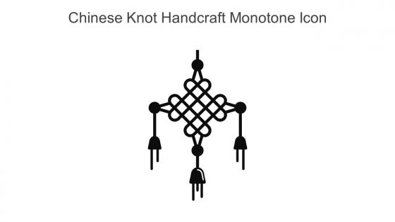 Chinese Knot Handcraft Monotone Icon In Powerpoint Pptx Png And Editable Eps Format