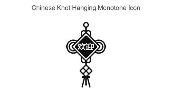 Chinese Knot Hanging Monotone Icon In Powerpoint Pptx Png And Editable Eps Format
