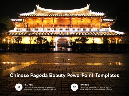 Chinese pagoda beauty powerpoint templates