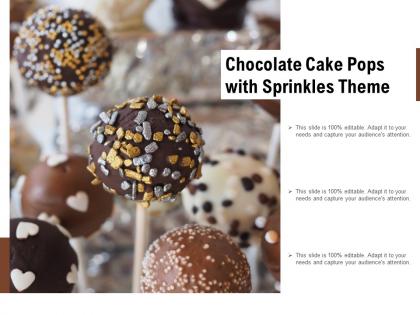 Chocolate cake pops with sprinkles theme
