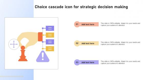 Choice Cascade Icon For Strategic Decision Making