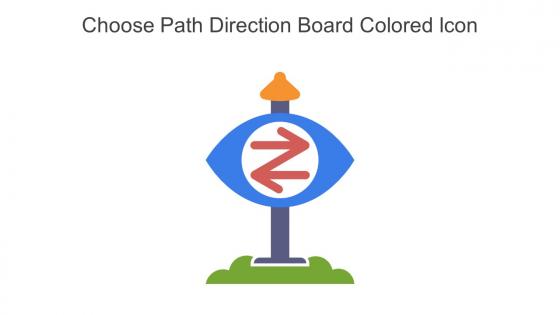 Choose Path Direction Board Colored Icon In Powerpoint Pptx Png And Editable Eps Format