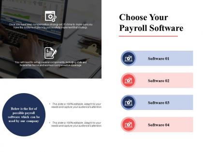 Choose your payroll software strategy ppt powerpoint presentation diagram lists