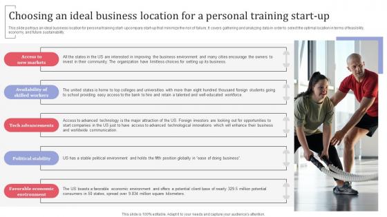 Choosing An Ideal Business Location For A Personal Training Group Fitness Training Business Plan BP SS