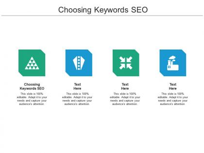 Choosing keywords seo ppt powerpoint presentation model pictures cpb