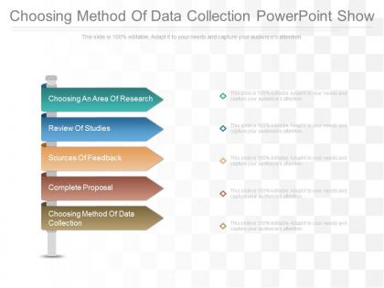 Choosing method of data collection powerpoint show
