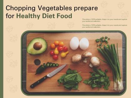 Chopping vegetables prepare for healthy diet food