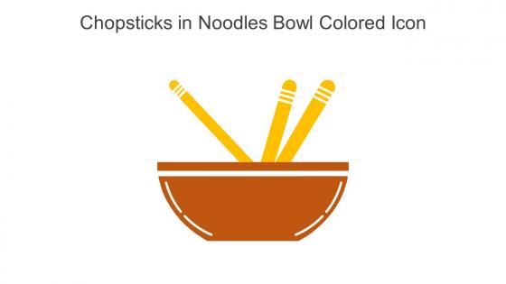 Chopsticks In Noodles Bowl Colored Icon In Powerpoint Pptx Png And Editable Eps Format