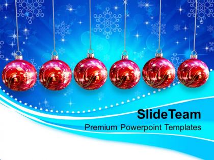 Christian christmas baubles hanging on abstract powerpoint templates ppt backgrounds