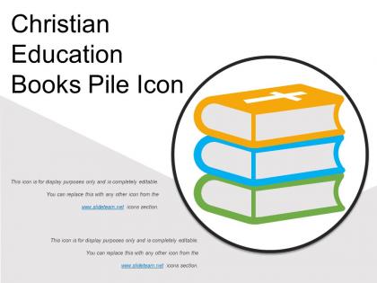 Christian education books pile icon