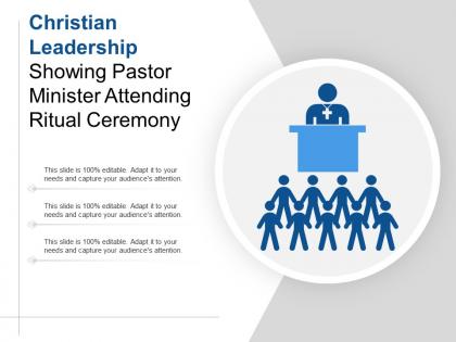 Christian leadership showing pastor minister attending ritual ceremony