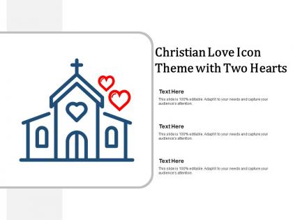 Christian love icon theme with two hearts