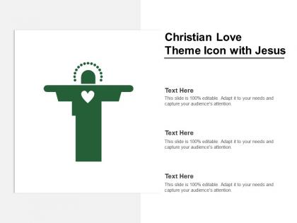 Christian love theme icon with jesus