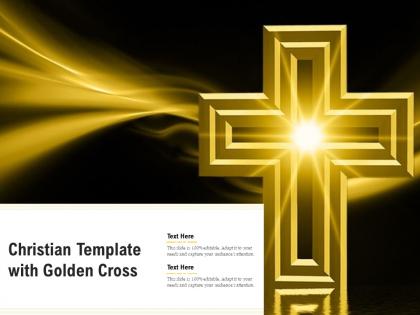 Christian template with golden cross
