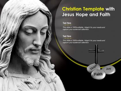 Christian template with jesus hope and faith