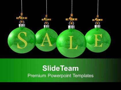 Christmas balls hanging discount sale powerpoint templates ppt themes and graphics 0113