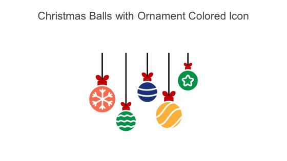 Christmas Balls With Ornament Colored Icon In Powerpoint Pptx Png And Editable Eps Format