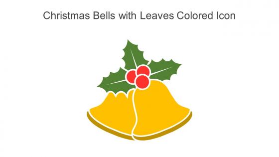 Christmas Bells With Leaves Colored Icon In Powerpoint Pptx Png And Editable Eps Format