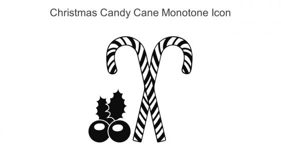 Christmas Candy Cane Monotone Icon In Powerpoint Pptx Png And Editable Eps Format