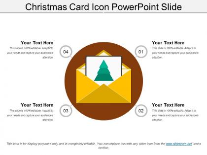 Christmas card icon powerpoint slide