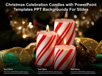 Christmas celebration candles with powerpoint templates ppt backgrounds for slides