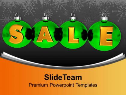 Christmas gifts vintage illustration of sale using balls powerpoint templates ppt for slides