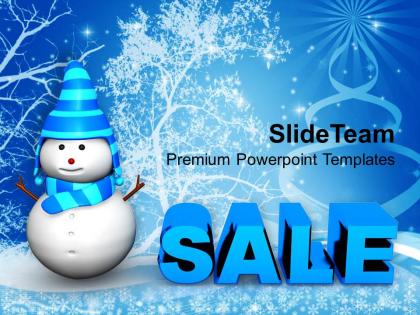 Christmas greeting pictures of jesus snowman with sale shopping templates ppt for slides