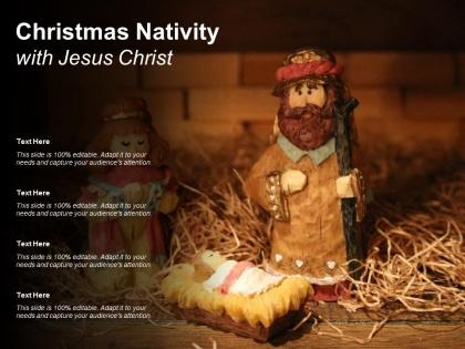 Christmas nativity with jesus christ