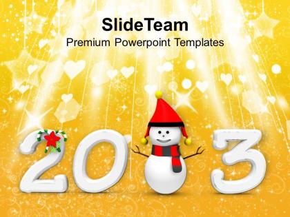 Christmas pics tree 2013 snowman holidays powerpoint templates ppt backgrounds for slides