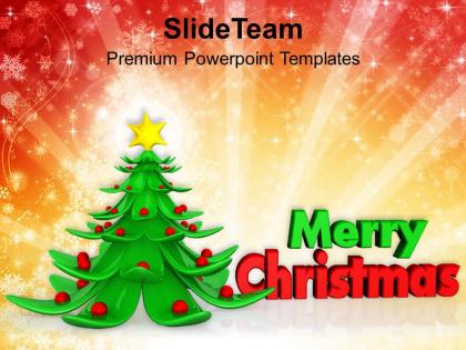 Christmas tree trees decorative festival powerpoint templates ppt backgrounds for slides