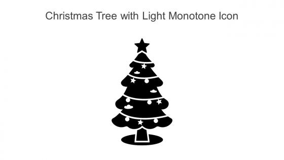 Christmas Tree With Light Monotone Icon In Powerpoint Pptx Png And Editable Eps Format