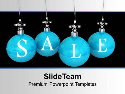 Christmas wreaths images of blue balls with cross sign hanging powerpoint templates