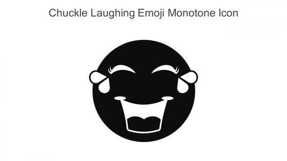 Chuckle Laughing Emoji Monotone Icon In Powerpoint Pptx Png And Editable Eps Format