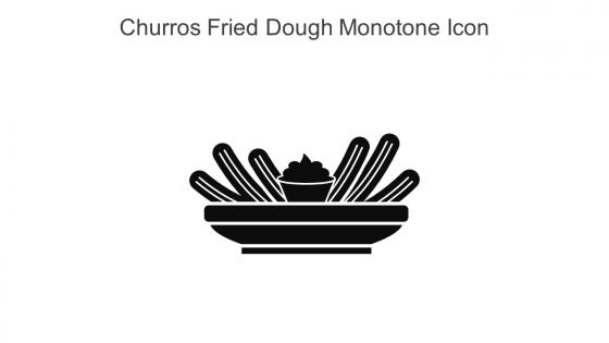 Churros Fried Dough Monotone Icon In Powerpoint Pptx Png And Editable Eps Format