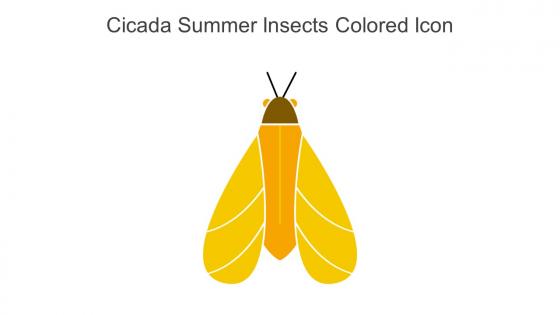 Cicada Summer Insects Colored Icon In Powerpoint Pptx Png And Editable Eps Format