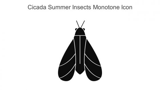 Cicada Summer Insects Monotone Icon In Powerpoint Pptx Png And Editable Eps Format